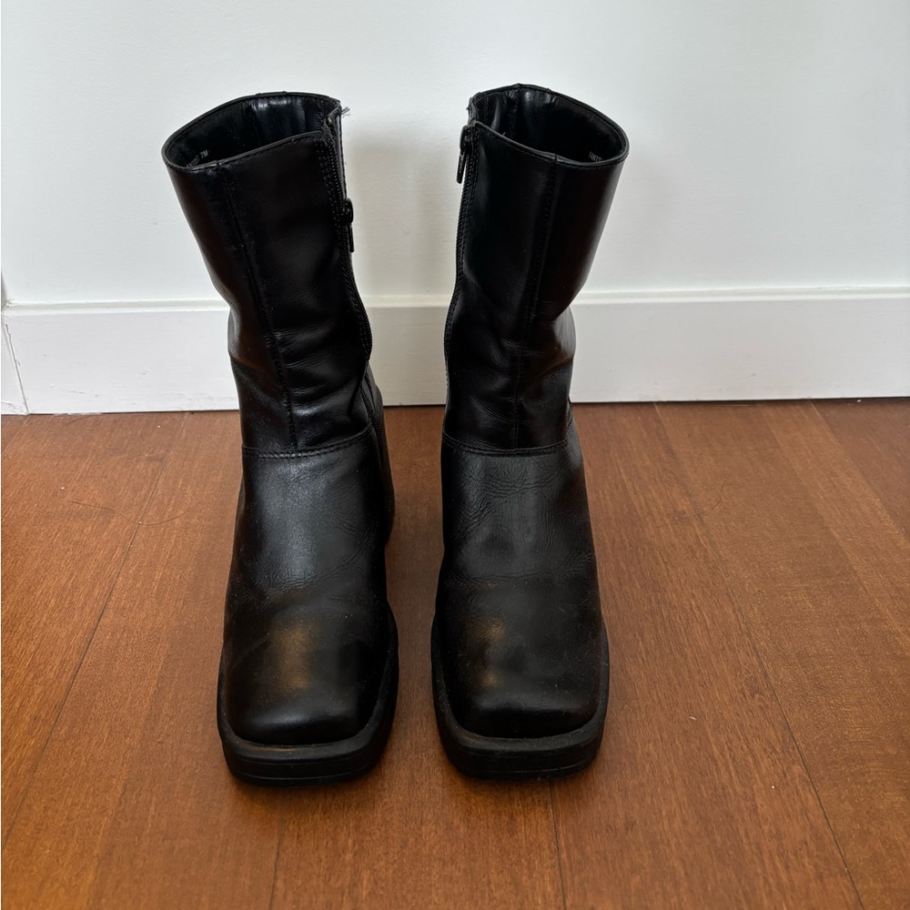 Steve Madden Fantsie Black Leather Boots